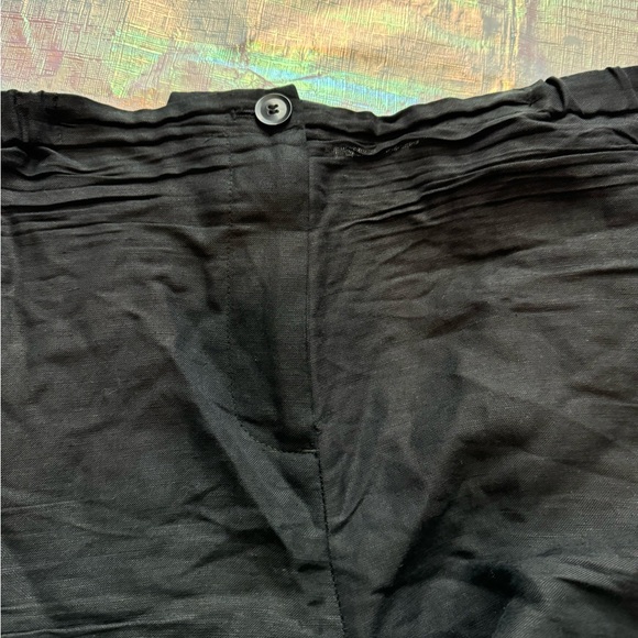Lane Bryant Linen Capri Pants. Black. Size 28.  Elastic Waist - Picture 4 of 7